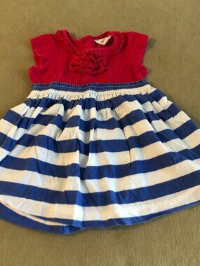 Pumpkin Patch baby Girls Multicolor Dress Short Sleeves Size 6-12 Month